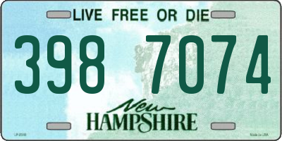 NH license plate 3987074