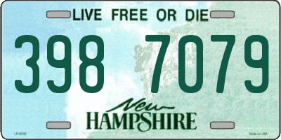 NH license plate 3987079