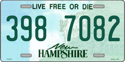 NH license plate 3987082