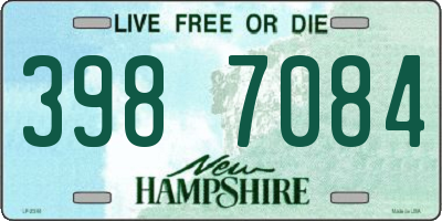 NH license plate 3987084