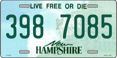 NH license plate 3987085