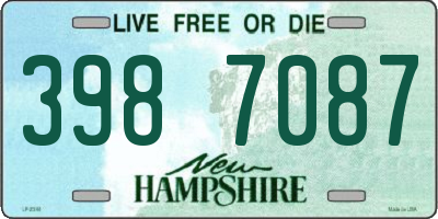 NH license plate 3987087