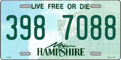 NH license plate 3987088