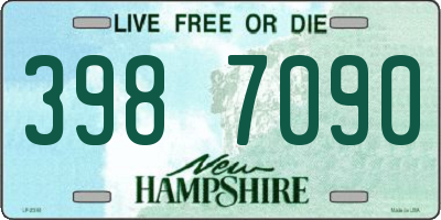 NH license plate 3987090