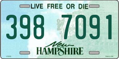 NH license plate 3987091