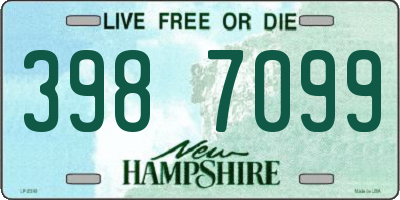 NH license plate 3987099