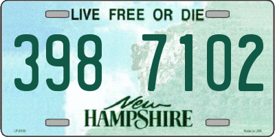 NH license plate 3987102