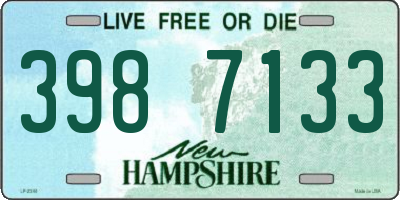 NH license plate 3987133