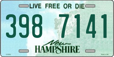 NH license plate 3987141