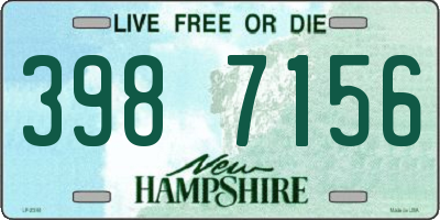 NH license plate 3987156