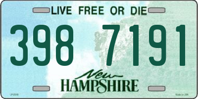 NH license plate 3987191