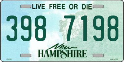 NH license plate 3987198