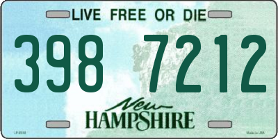 NH license plate 3987212