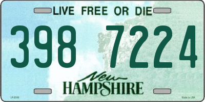 NH license plate 3987224