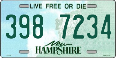 NH license plate 3987234