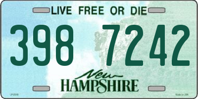 NH license plate 3987242