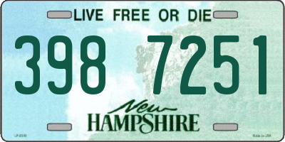 NH license plate 3987251