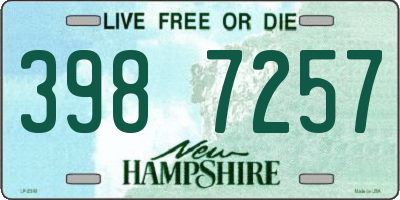 NH license plate 3987257