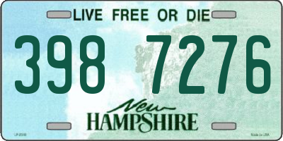 NH license plate 3987276