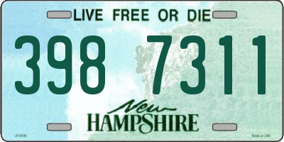 NH license plate 3987311