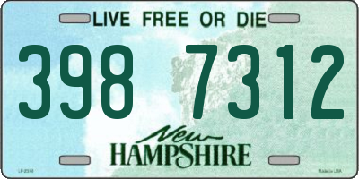 NH license plate 3987312