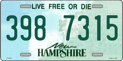 NH license plate 3987315