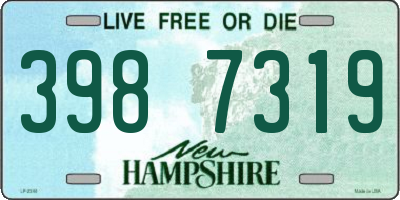 NH license plate 3987319