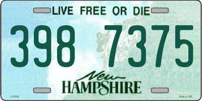 NH license plate 3987375