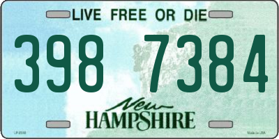 NH license plate 3987384