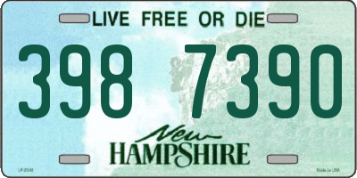 NH license plate 3987390