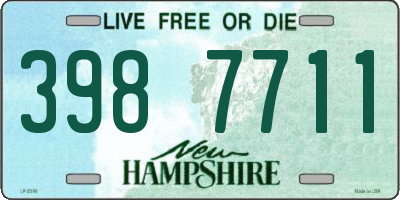 NH license plate 3987711