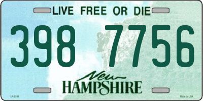 NH license plate 3987756
