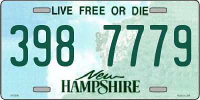 NH license plate 3987779