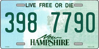 NH license plate 3987790