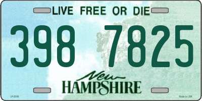 NH license plate 3987825