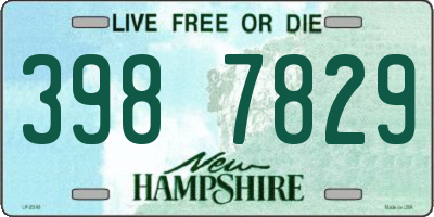 NH license plate 3987829