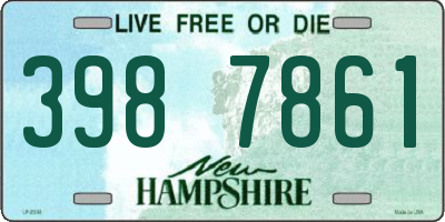 NH license plate 3987861