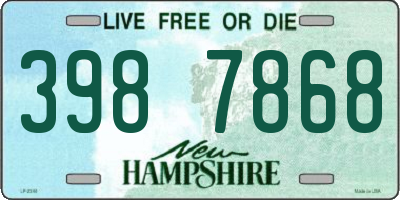 NH license plate 3987868