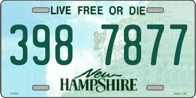 NH license plate 3987877
