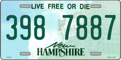 NH license plate 3987887