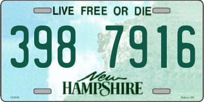 NH license plate 3987916