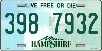 NH license plate 3987932