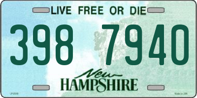 NH license plate 3987940