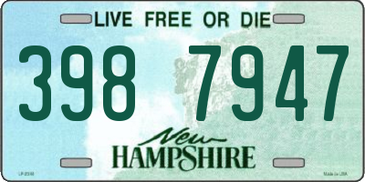 NH license plate 3987947