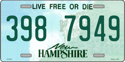NH license plate 3987949