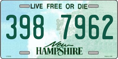 NH license plate 3987962