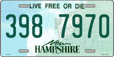 NH license plate 3987970