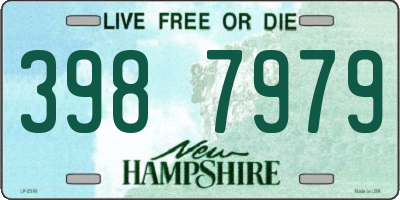 NH license plate 3987979