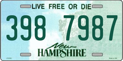 NH license plate 3987987