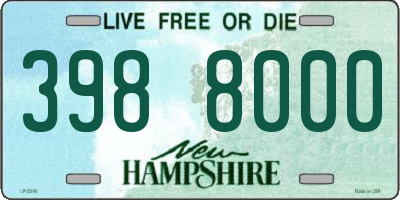 NH license plate 3988000